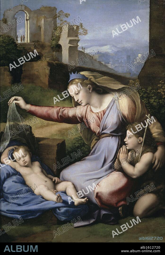 The Virgin With the Veil   1515   Raphael (1483-1520/Italian)   Musee du Louvre, Paris.