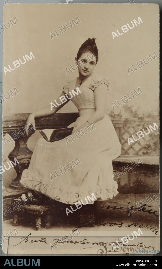 ANONYMOUS. Portrait of the opera singer Bertha Foerster-Lauterer (1869-1936) as Tatiana in opera Eugene Onegin by P. Tchaikovsky.