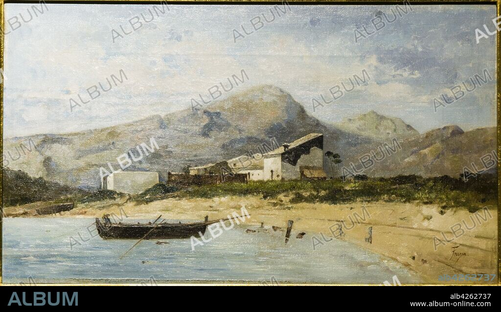 Paisatge de la costa mallorquina, Gaspar Terrassa Mas, oil on canvas, Mallorca, Balearic Islands, Spain.