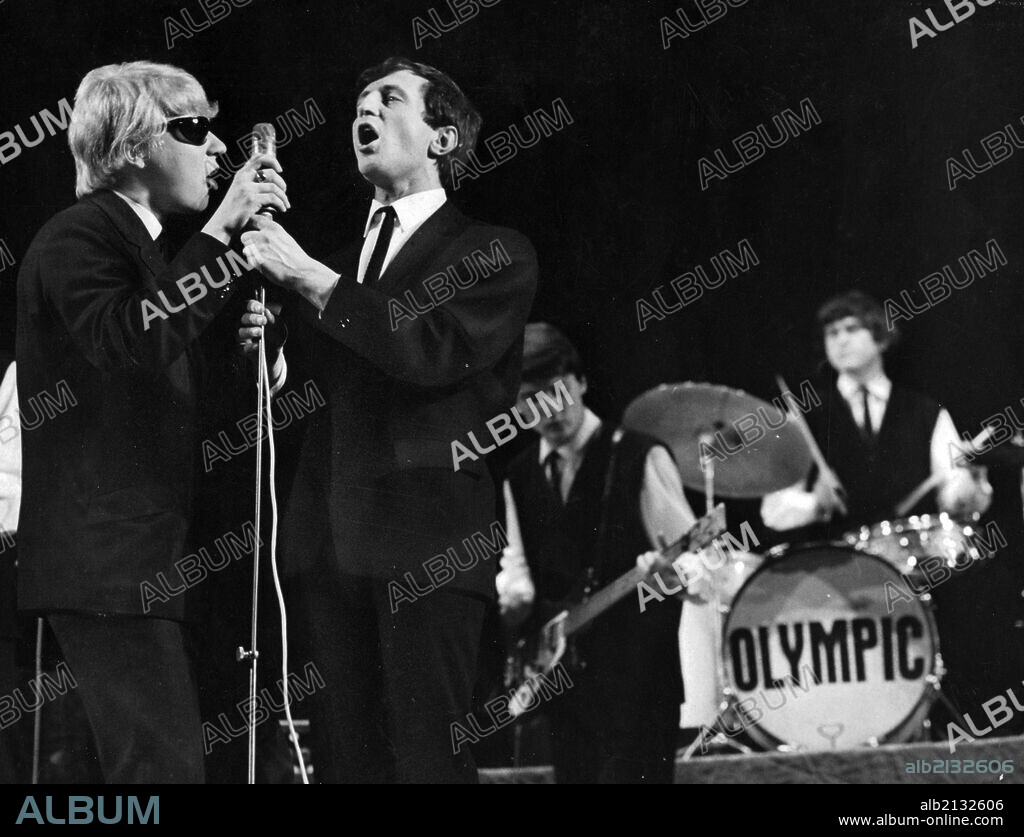 The Finals Of The 'Top Pops Of Czechoslovakia' In 1965. Singing Are: Michael Volek (Left) And Pavel Bobek. (Photo by: Sovfoto/UIG via Getty Images).
