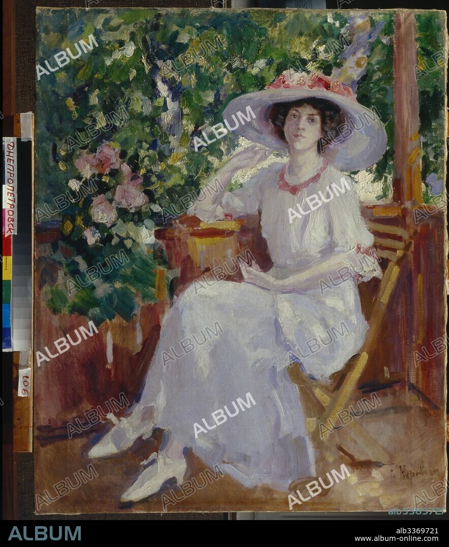 KONSTANTIN ALEXEYEVICH KOROVIN. Portrait of the actress Nadezhda Komarovskaya.