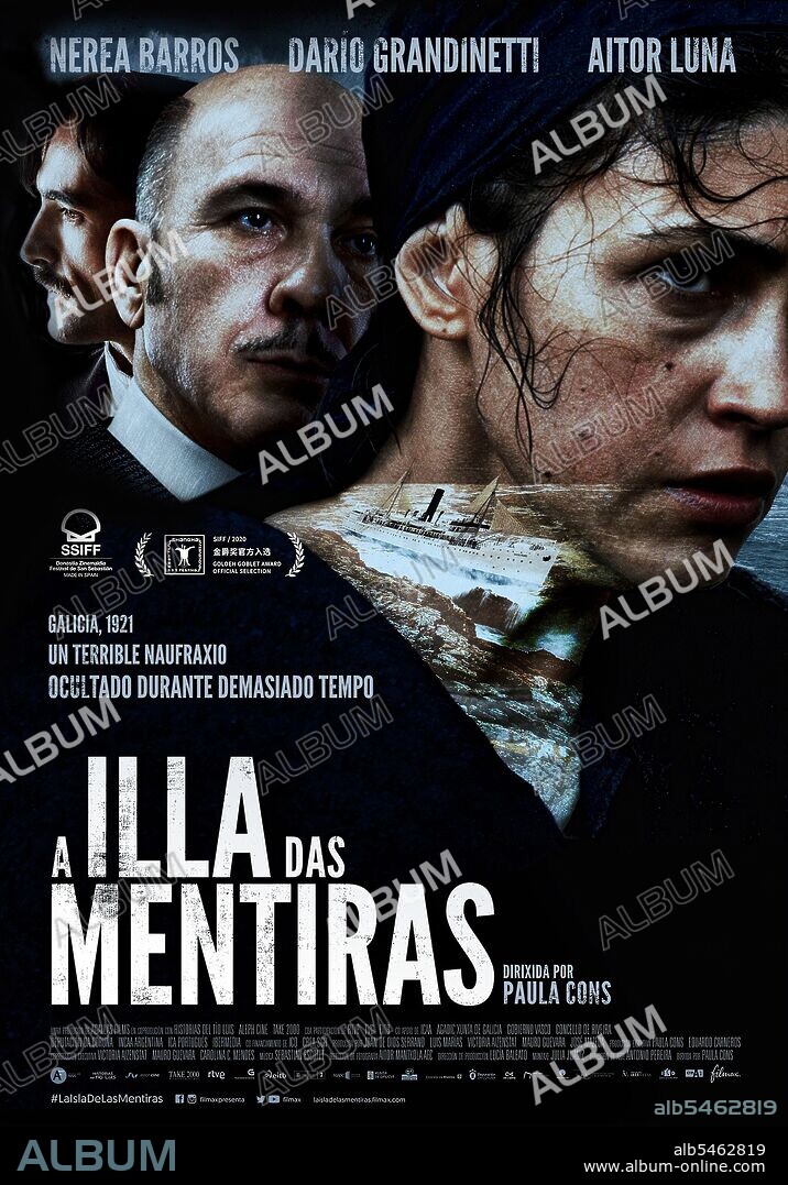Poster de LA ISLA DE LA MENTIRAS, 2020 (LA ISLA DE LAS MENTIRAS), dirigida por PAULA CONS. Copyright AGALLAS FILMS/ALEPH CINE/EiTB/HISTORIA DEL TIO LUIS/INCAA.