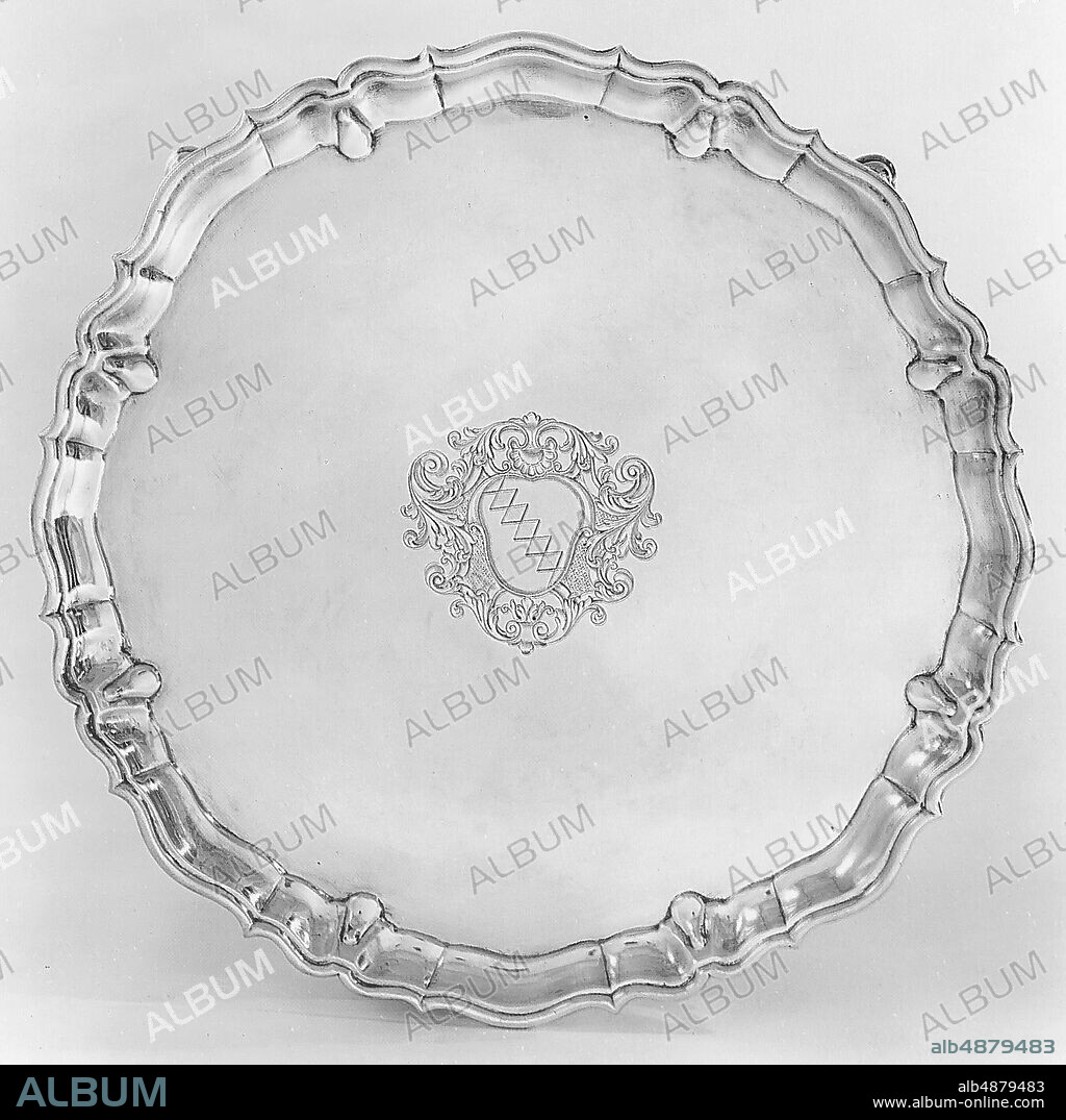 Robert Abercromby, British, first mark entered 1731, Salver, 1737/38, Silver, 1 3/8 x 11 1/2 x 11 1/2 in. (3.5 x 29.2 x 29.2 cm).