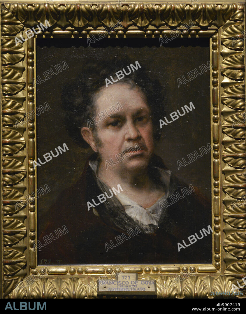 FRANCISCO DE GOYA Y LUCIENTES (1746-1828) SPANISH PAINTER. Francisco de Goya y Lucientes (1746-1828). Pintor español. Autorretrato, 1815. Oleo sobre lienzo (45,8 x 35,6 cm). Museo del Prado. Madrid. España.