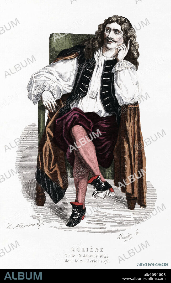 MOLIERE. Illustration de 1875 par H. ALLOUARGE (19 s.) pour Oeuvres completes de MOLIERE (1622-1673). Credit : Collection Jonas/Kharbine-Tapabor.