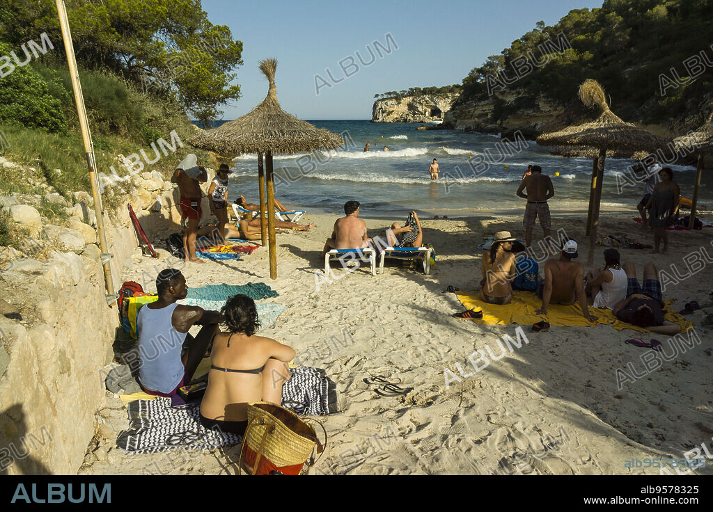 playa del Mago, playa nudista, Calvia, Mallorca, balearic islands, spain, europe.