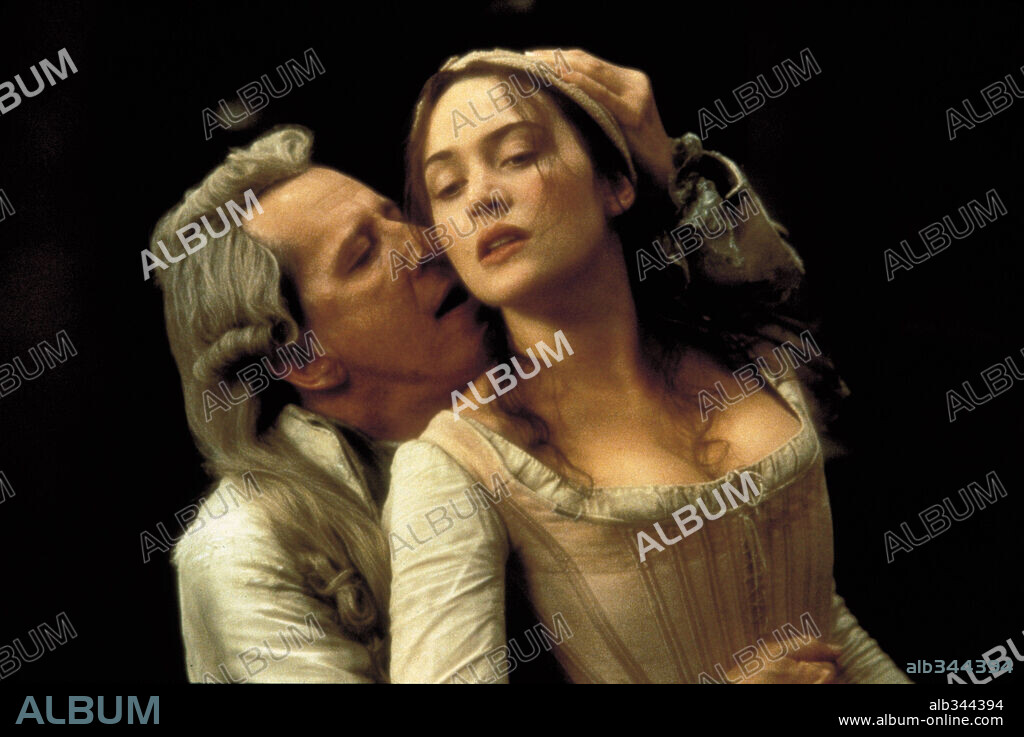 GEOFFREY RUSH and KATE WINSLET in QUILLS, 2000, directed by PHILIP KAUFMAN. Copyright FOX SEARCHLIGHT PICTURES / APPLEBY, DAVID.