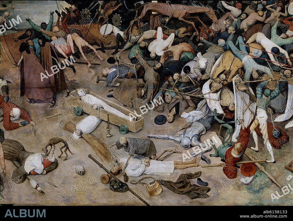 PIETER BRUEGHEL EL VIEJO (1525-1569). EL TRIUNFO DE LA MUERTE - DETALLE INFERIOR CENTRAL - HACIA 1562 - O/L - 117x162 - NP 1393 - RENACIMIENTO FLAMENCO - CONJUNTO 3347.