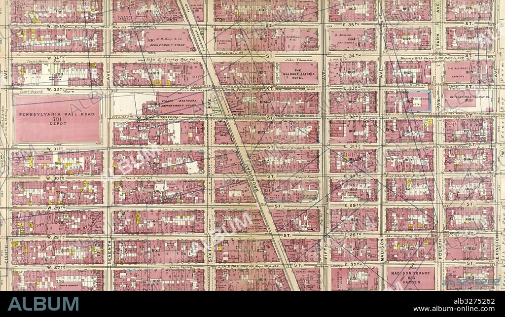 Plate 17: Bounded by W. 36th Street, E. 26th Street, Lexington Avenue, E. 25th Street, Madison Avenue, E. 26th Street, and Eighth Avenue.