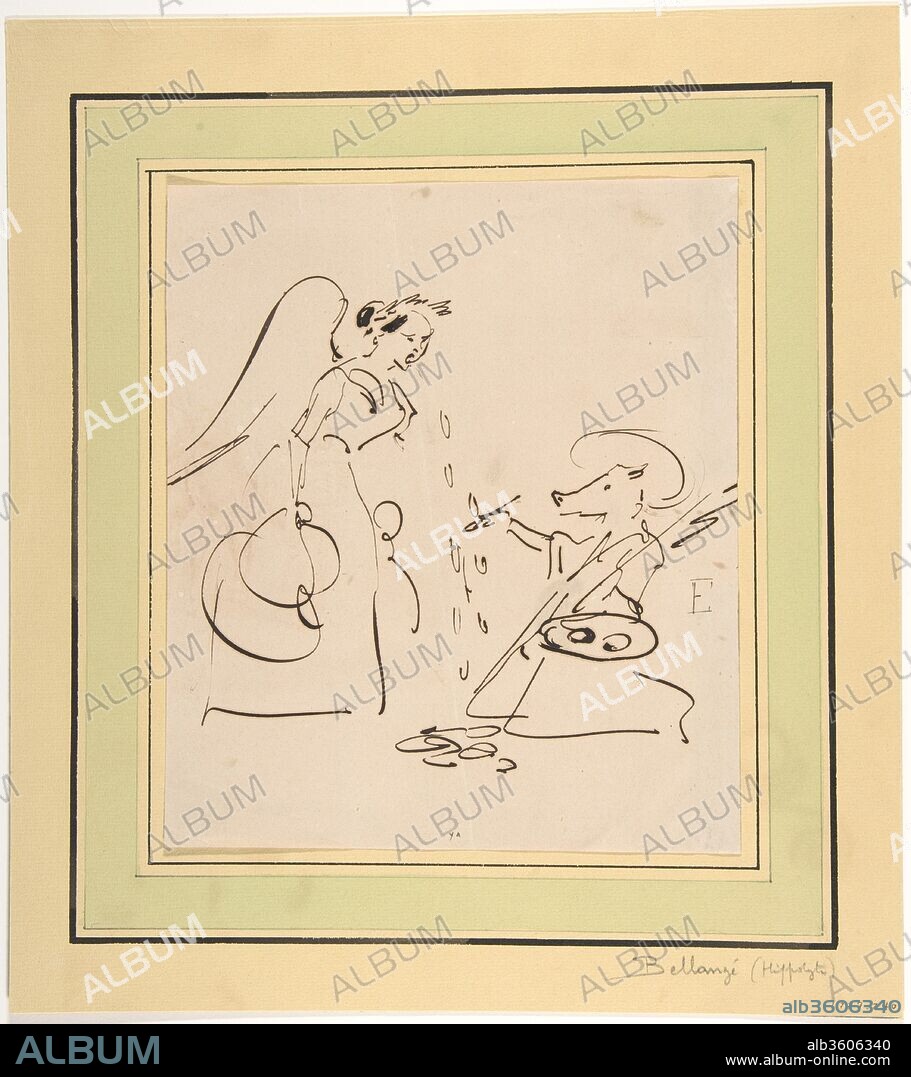 HIPPOLYTE BELLANGE. Caricature of the Art of Painting. Artist: Hippolyte Bellangé (French, 1800-1866). Dimensions: Sheet: 8 7/16 x 7 1/4 in. (21.5 x 18.4cm). Date: 1800-1866.