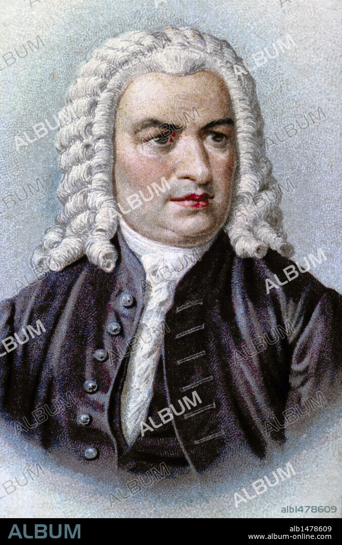 Bach; Johann Sebastian (1685-1750); Compositor alemán; Grabado de 1890.