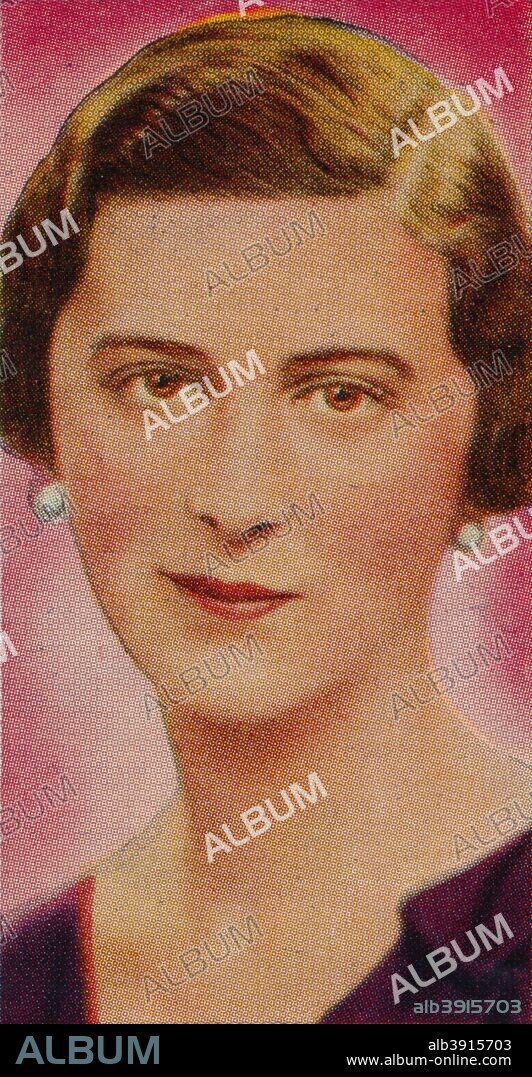 The Duchess of Kent, 1935. Ardath cigarette card, from a series of 50 commemorating the Silver Jubilee of King George V, 1935.