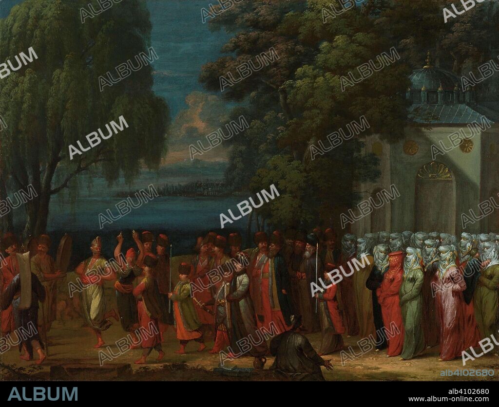 JEAN BAPTISTE VANMOUR. Armenian Wedding. Armeense bruiloft. Dating: 1720 - 1737. Measurements: h 44.5 cm × w 58.5 cm.