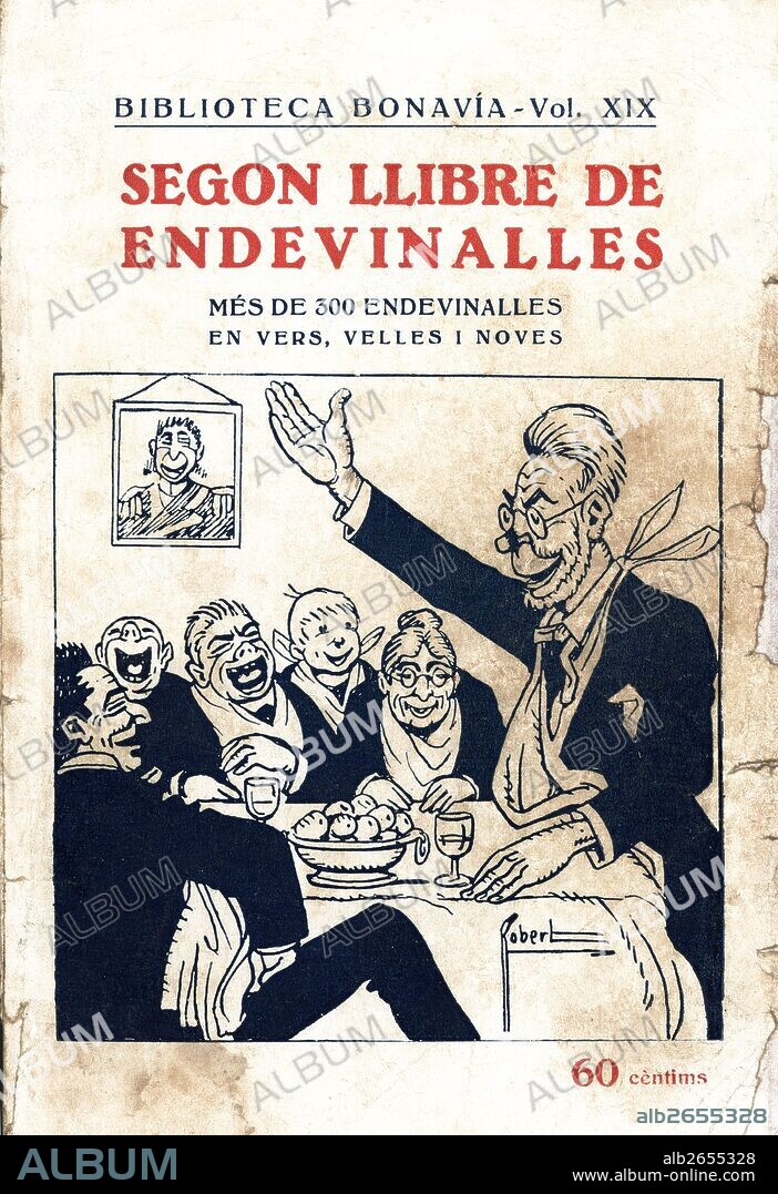 Portada del "Segon llibre de endevinalles", de la Biblioteca Bonavia, volumen XIX.