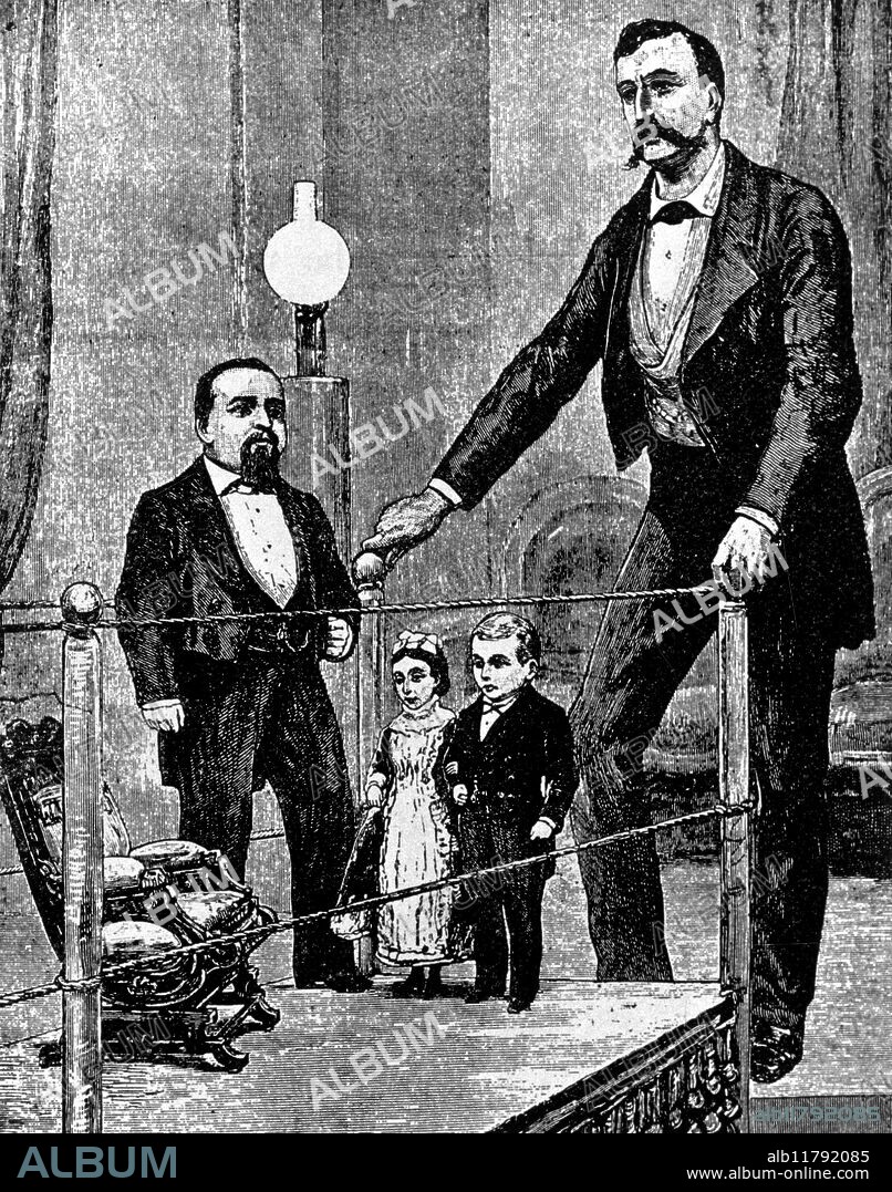 Tom Thumb, Lucia Zarate, General Mite. Aged 17, Lucia was 20 ins tall; General Mite, aged 16, was 21 ins tall. Exhibited in England in 1880, they married in England. She died aged 26.- © Topfoto / Fortean.