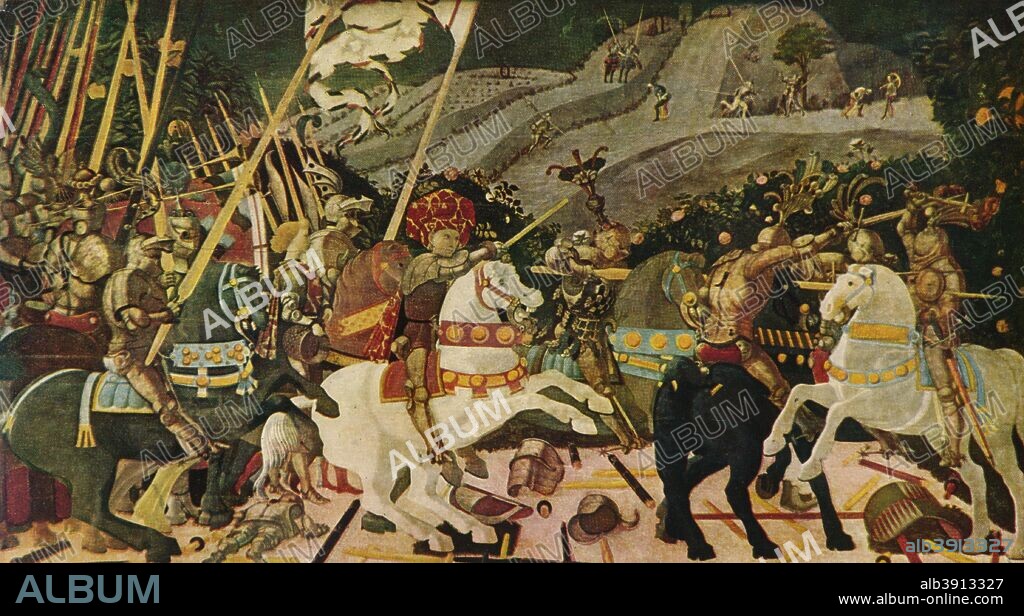 'The Battle of San Romano', c1438, (1909). Painting held at The National Gallery, London. From The National Gallery, Vol. One [T. C. & E. C. Jack, London and Edinburgh, 1909].