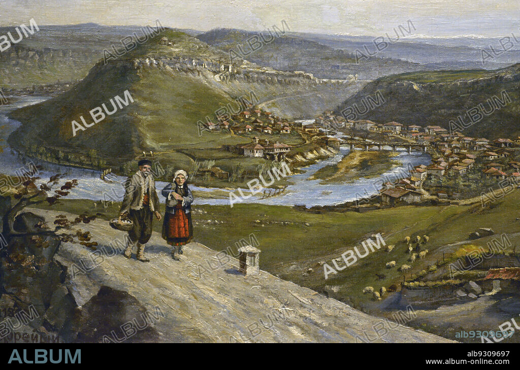 Otto Horeishi (1857-1937). Czech painter. Landscape: Veliko Tarnovo, 1890. National Art Gallery. Sofia. Bulgaria.