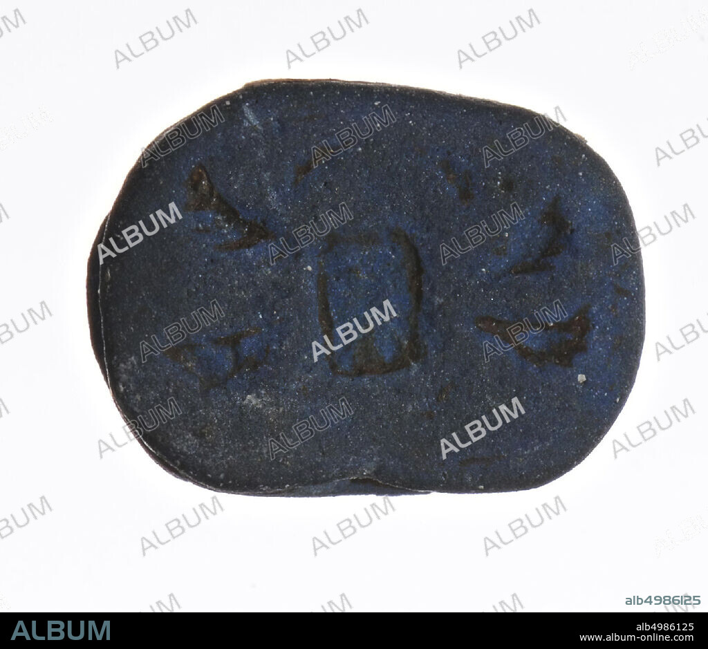 Vz: scarab, scarab, faience, Color: teal, Shape: scarab, Machining: longitudinal bore, Method: 9 x 13 mm, D. 6 mm, wt. 0.82 gr., Unknown.