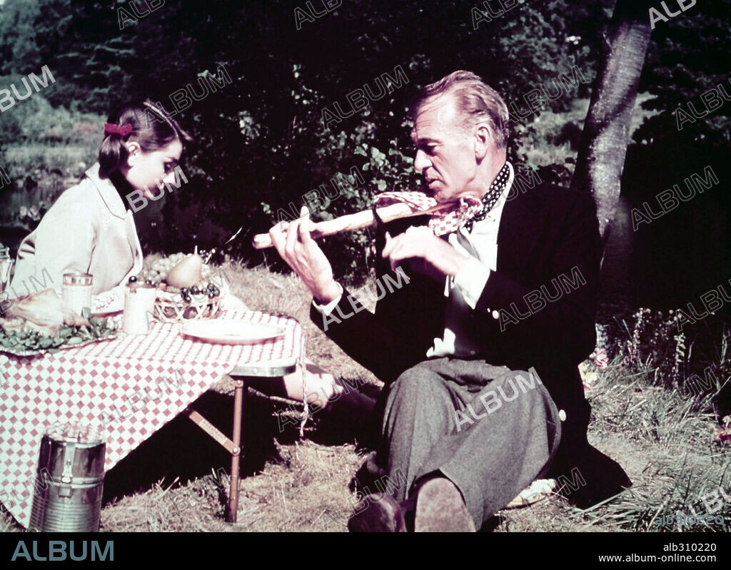 AUDREY HEPBURN und GARY COOPER in ARIANE - LIEBE AM NACHMITTAG, 1957 (LOVE IN THE AFTERNOON), unter der Regie von BILLY WILDER. Copyright BILLY WILDER.