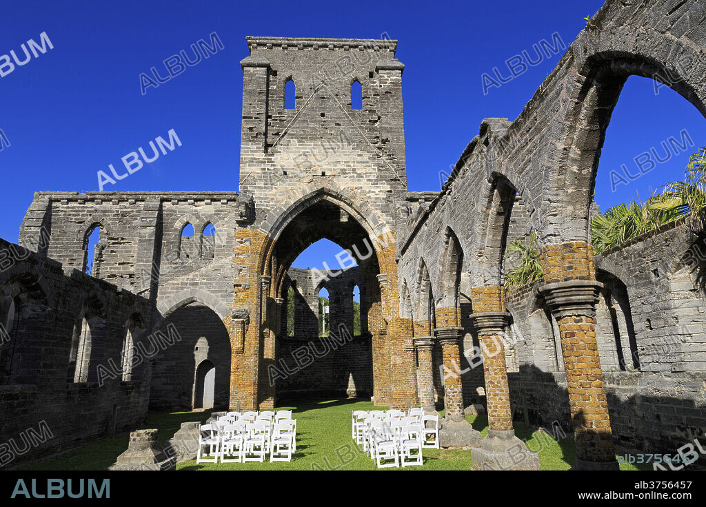 Unfinished Church, Town of St. George, St. George's Parish, Bermuda, Central America.