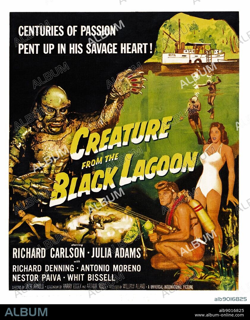 Creature from the Black Lagoon is a 1954 monster horror 3-D film in black-and-white, directed by Jack Arnold and starring Richard Carlson, Julia Adams, Richard Denning, Antonio Moreno and Whit Bissell. The Creature was played by Ben Chapman on land and by Ricou Browning underwater.