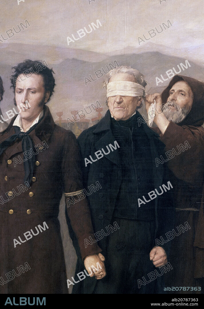 ANTONIO GISBERT (1834-1902). 'The execution of General Torrigo and his companions in 1831' (detail), 1888, Oil on canvas.