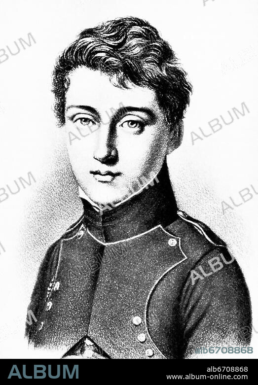 Nicolas Léonard Sadi Carnot, 1 Juni 1796 in Paris - 24 August 1832 in Paris, französischer Physiker und Ingenieur, Mann, Berühmte, Portrait, Nicolas Léonard Sadi Carnot, June 1, 1796 in Paris - 24 August 1832, French physicist, engineer.