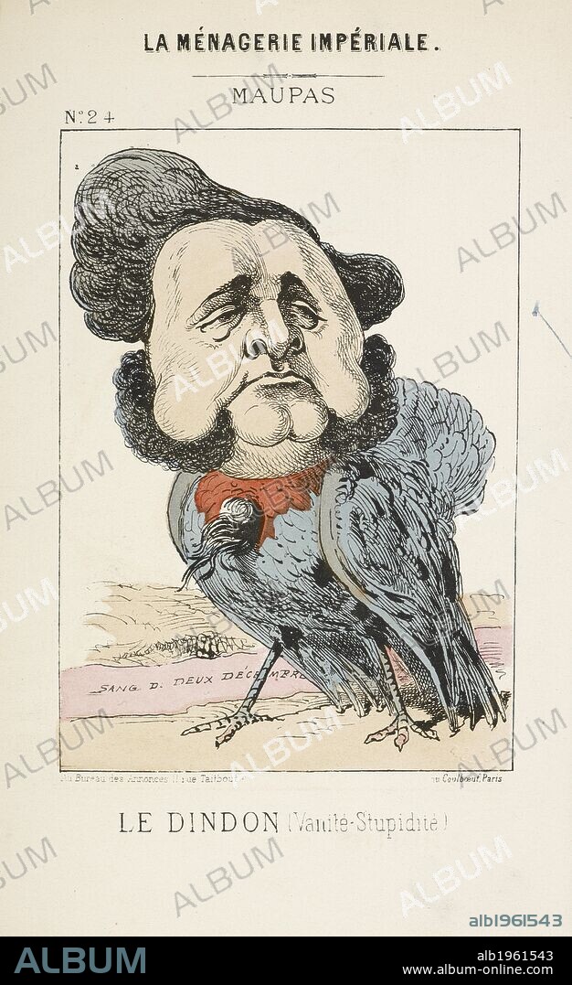 French Caricature - "Le Dindon". Collection de Caricatures et de charges pour servir aÌ€ lâ€™histoire de la guerre et de la ReÌvolution de 1870-1871. Paris. Collection de Caricatures et de charges pour servir aÌ€ lâ€™histoire de la guerre et de la ReÌvolution de 1870-1871. Source: 14001.g.41 vol.1 17 Illustration 24. Language: French.