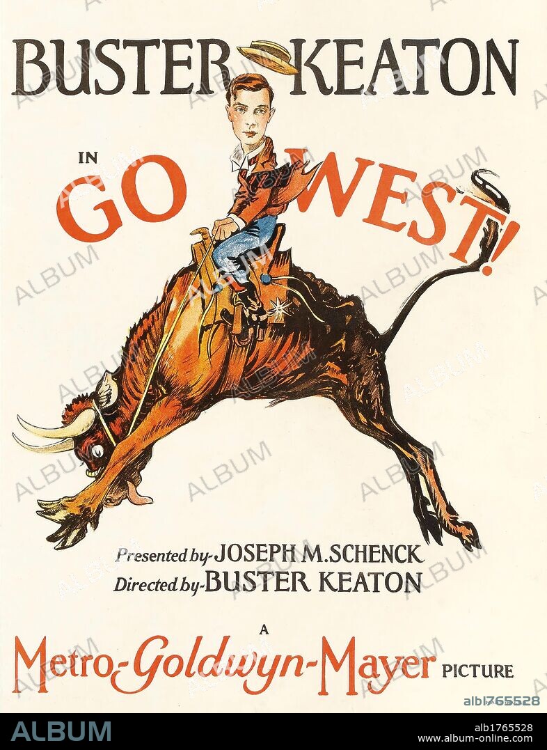 BUSTER KEATON en EL REY DE LOS COWBOYS, 1925 (GO WEST), dirigida por BUSTER KEATON. Copyright M.G.M.