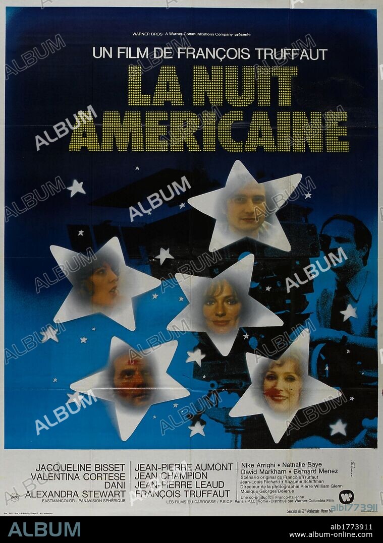 Poster of DAY FOR NIGHT, 1973 (LA NUIT AMERICAINE), directed by FRANCOIS TRUFFAUT. Copyright WARNER BROTHERS.