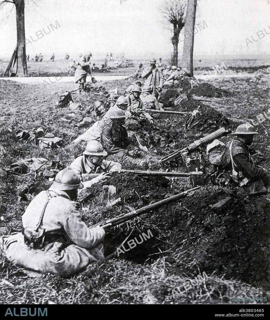 French and British soldiers.The Second Battle of the Marne (July 15 - August 6, 1918) was the last major German Spring Offensive on the Western Front during the First World War. The German attack failed when an Allied counterattack led by French forces and including several hundred tanks overwhelmed the Germans on their right flank, inflicting severe casualties. The German defeat marked the start of the relentless Allied advance which culminated in the Armistice about 100 days later. The Second Battle of the Marne can be considered as the beginning of the end of the Great War.