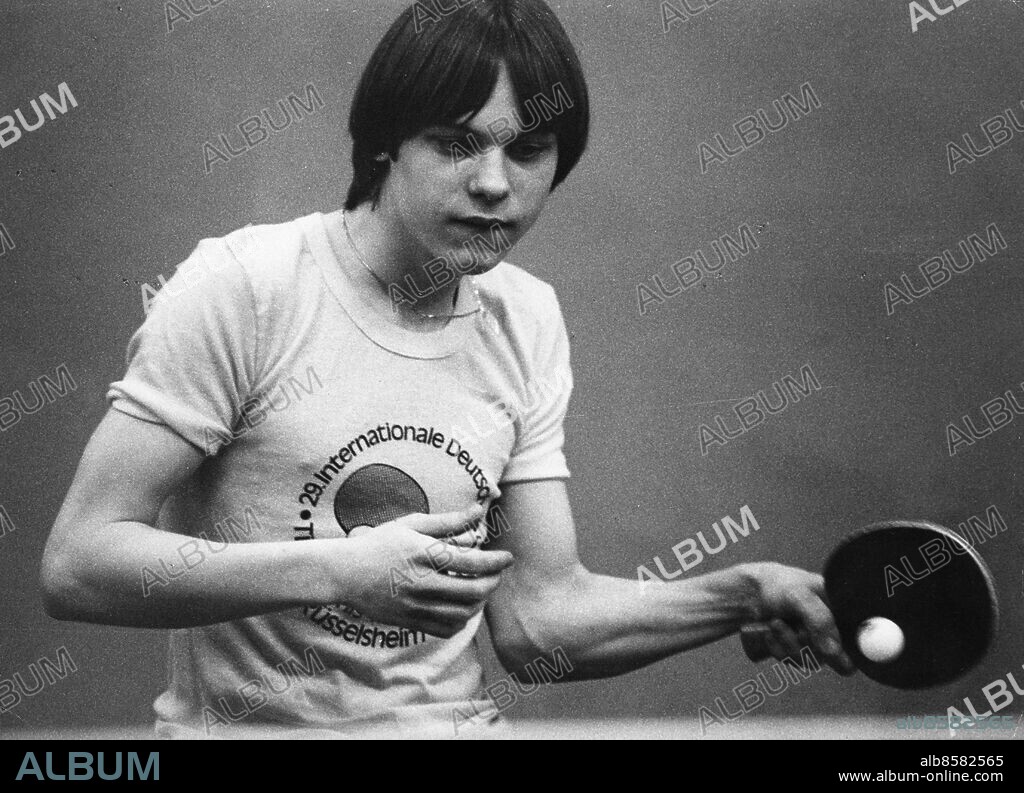 STOCKHOLM 19800306: Mikael Appelgren, kallad Äpplet, svensk bordtennisspelare som under 1980- och 1990-talet tillhörde världseliten. Appelgren blev europamästare i herrsingel 3 gånger. Tillsammans med Jan-Ove Waldner, Jörgen Persson, Erik Lindh och Peter Karlsson tilldelades han bragdguldet för VM-segern i lag vid VM i Dortmund 1989.. Foto: Erich Stering / SCANPIX / kod 57. **OUT SVD**.