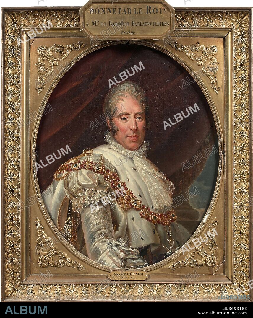 FRANÇOIS GERARD. Portrait of King Charles X of France (1757-1836).