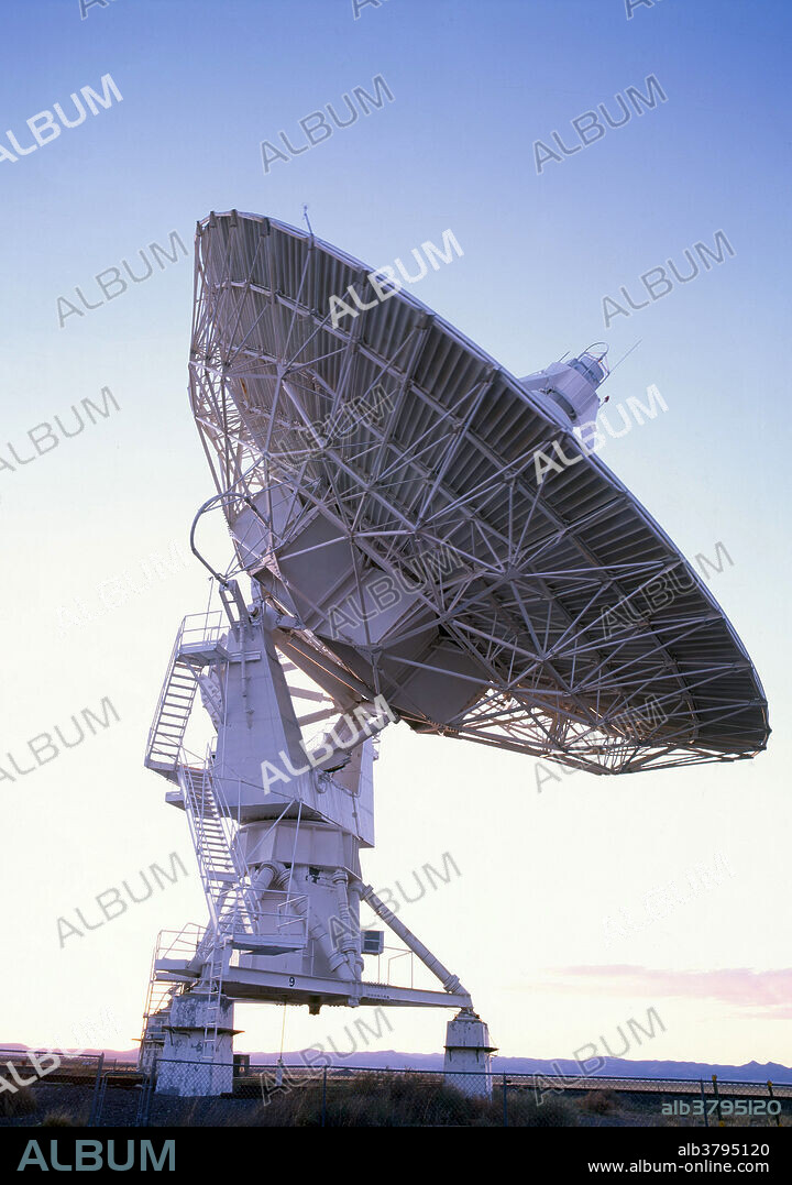 Telescope at the Very Large Array (VLA), a radio astronomy observatory located on the Plains of San Augustin, New Mexico.