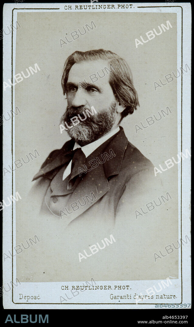 Portrait de Guiseppe VERDI (1813-1901) vers 1870 par Charles REUTLINGER (1816-1881). Credit : KHARBINE-TAPABOR/COLL. S. Kakou.