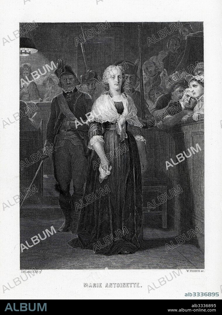 ANONYMOUS. Marie Antoinette Leaving Convention After Sentence.