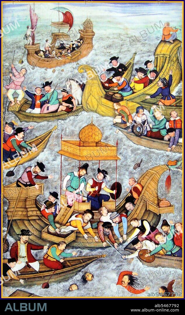 Nasir ud-din Muhammad Humayun (Persian: ???? ????? ???? ??????; full title: Al-Sultan al-'Azam wal Khaqan al-Mukarram, Jam-i-Sultanat-i-haqiqi wa Majazi, Sayyid al-Salatin, Abu'l Muzaffar Nasir ud-din Muhammad Humayun Padshah Ghazi, Zillu'llah; 7 March 1508 - 22 February 1556) was the second Mughal Emperor who ruled present day Afghanistan, Pakistan, and parts of northern India from 1530–1540 and again from 1555–1556. Like his father, Babur, he lost his kingdom early, but with Persian aid, he eventually regained an even larger one. On the eve of his death in 1556, the Mughal empire spanned almost one million square kilometers. He succeeded his father in India in 1530, while his half-brother Kamran Mirza, who was to become a rather bitter rival, obtained the sovereignty of Kabul and Lahore, the more northern parts of their father's empire. He originally ascended the throne at the age of 22 and was somewhat inexperienced when he came to power. Humayun lost his Indian territories to the Pashtun noble, Sher Shah Suri, and, with Persian aid, regained them 15 years later. Humayun's return from Persia, accompanied by a large retinue of Persian noblemen, signaled an important change in Mughal court culture, as the Central Asian origins of the dynasty were largely overshadowed by the influences of Persian art, architecture, language and literature. Subsequently, in a very short time, Humayun was able to expand the Empire further, leaving a substantial legacy for his son, Akbar.