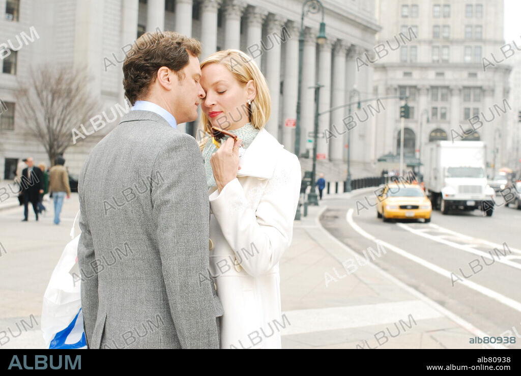 COLIN FIRTH and UMA THURMAN in THE ACCIDENTAL HUSBAND, 2008, directed by GRIFFIN DUNNE. Copyright BLUMBHOUSE PRODUCTIONS/TEAM TODD/YARI FILM GROUP (YFG).