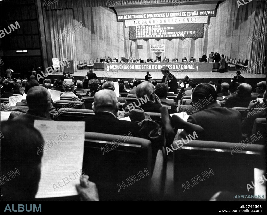 14 abril 1978. Inauguración del congreso nacional de La "liga de Mutilados e Inválidos de la Guerra de España", en el palacio de Congresos y Exposiciones de Madrid.