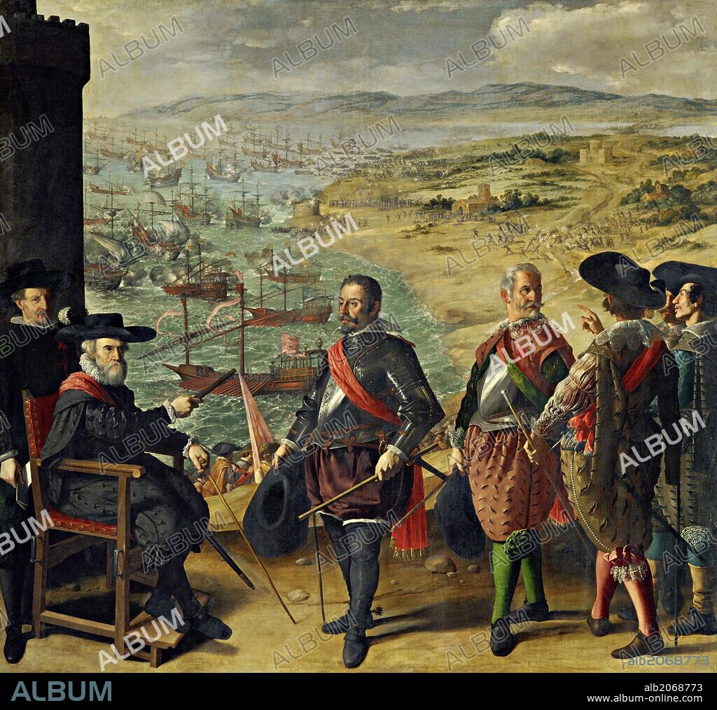 FRANCISCO DE ZURBARAN. Francisco de Zurbarán / 'The Defense of Cadiz against the English', 1634, Spanish School, Oil on canvas, 302 cm x 323 cm, P00656.