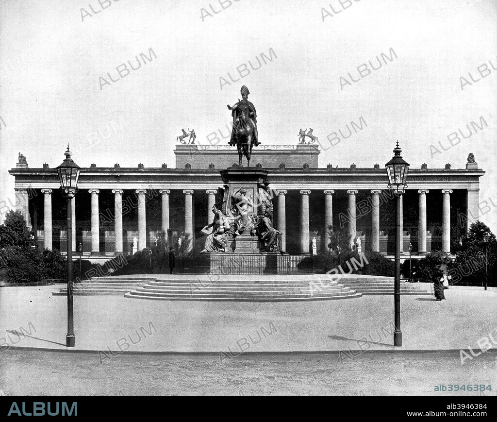 The Royal Museum, Berlin, 1893. The Altes Museum, (formerly known as the Royal Museum), was founded by Frederick William III in 1824. Illustration from Portfolio of Photographs of Famous Cities, Scenes and Paintings, (The Werner Company, Chicago, c1893).
