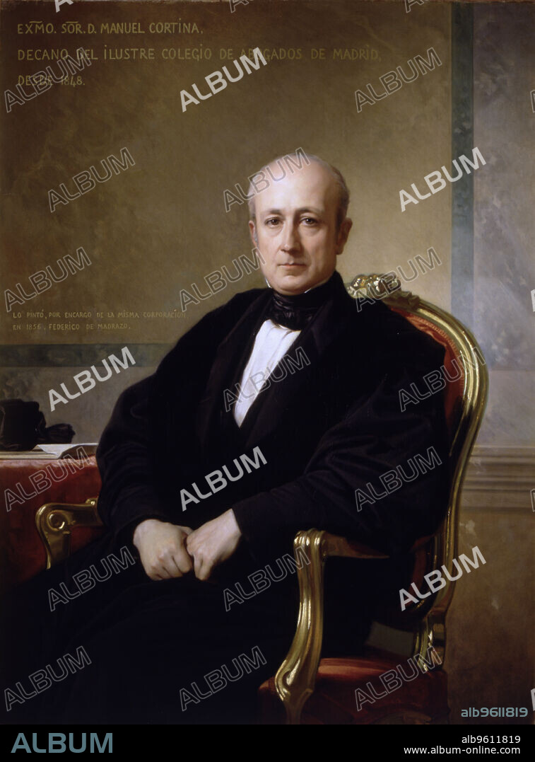 Manuel Cortina (1802-1878), Spanish politician, oil.