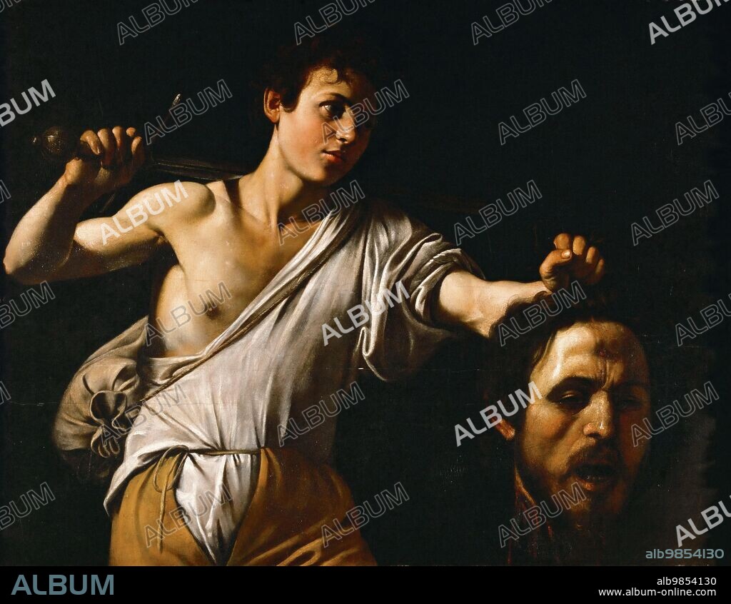 Caravaggio/ David con la cabeza de Goliat, Óleo sobre lienzo, 90,5 cmx116,5.