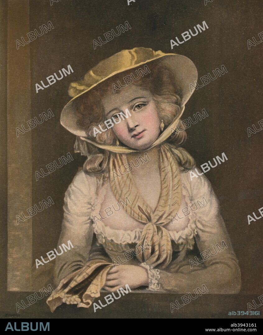Sophia Western, c18th century. Sophia Weston is the virtuous love interest in 'The History of Tom Jones, a Foundling' by Henry Fielding (1707-1754). After John Hoppner (1758-1810). From The Connoisseur Vol. II [Otto Limited, London, 1902.].