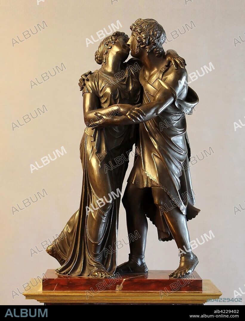 FRENCH SCULPTOR. 19TH CENTURY. 'Orpheus and Eurydice (the Reconciliation)'. France, Late 18th - early 19th century. Dimensions: height: 34 cm; height: 24 cm.