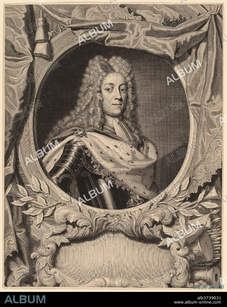 PIETER STEVENS VAN GUNST. King George II. Medium: engraving.