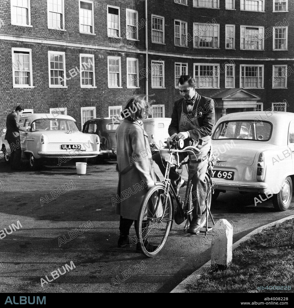 Services to the public, an East End Street, London, 1950s.