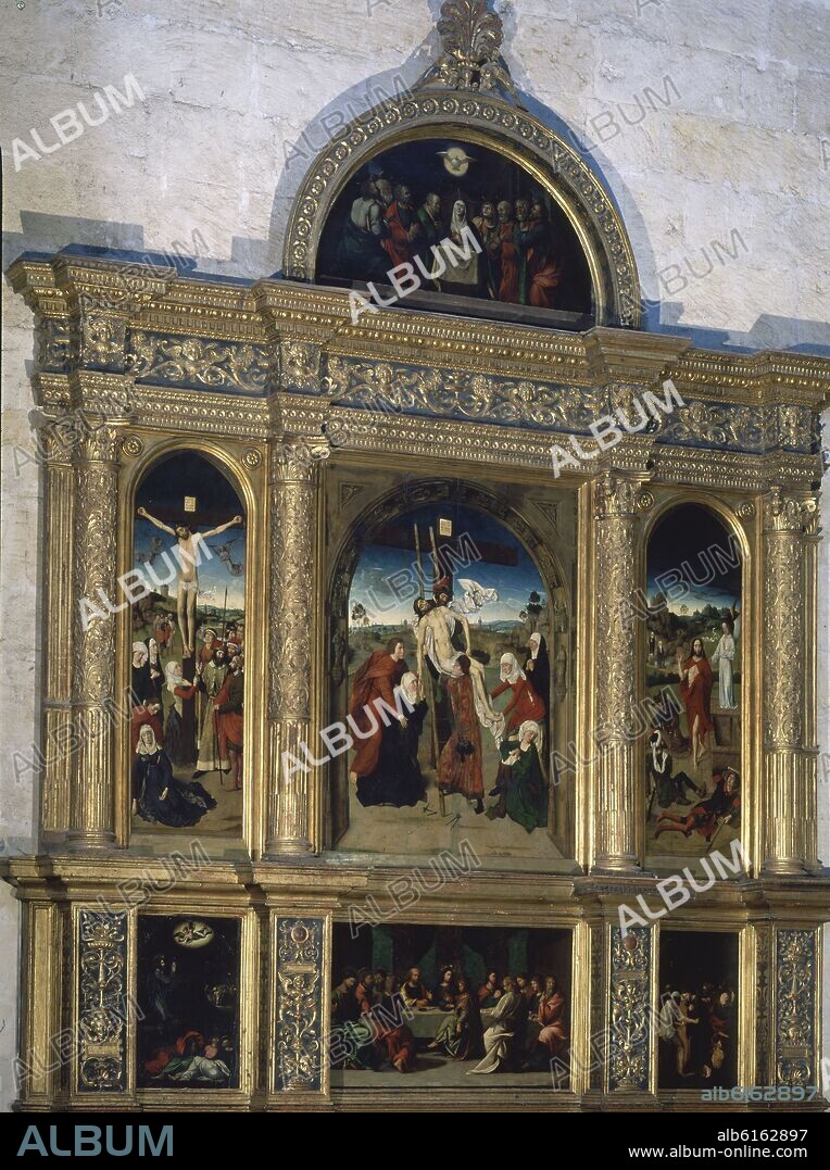 DIRK BOUTS (1410-1475) DIERIC. TRIPTICO DE LA PASION-PEDRELA DE MACHUCA-RETABLO DE FLORENTINO(TRAZA).