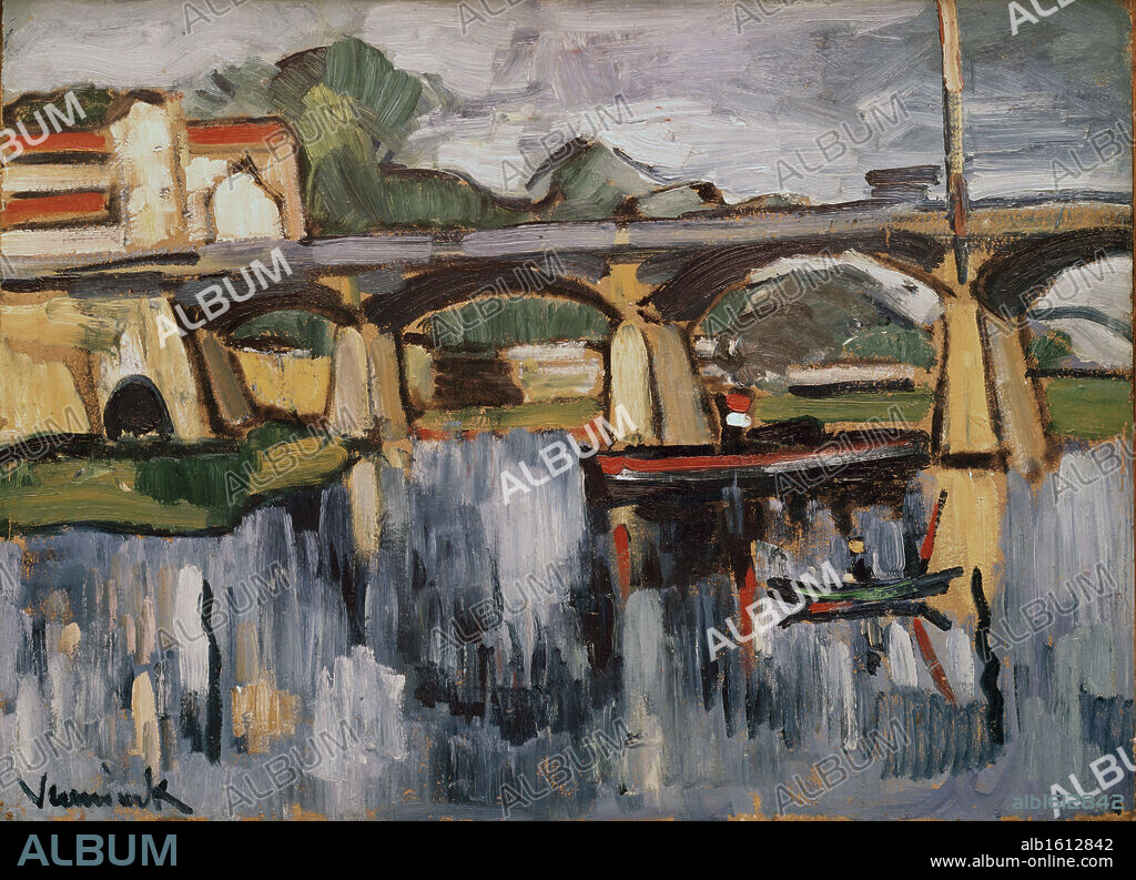 Pont de Chatou by Maurice de Vlaminck, 1876-1958, Private Collection.