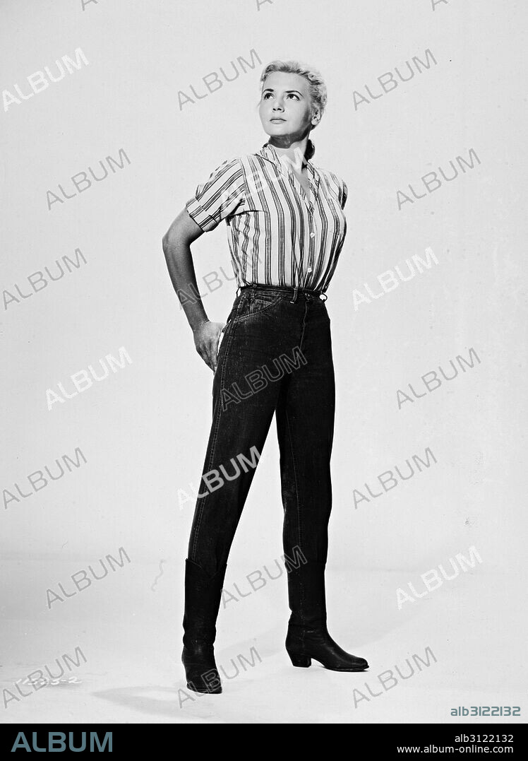 ELAINE AIKEN in THE LONELY MAN, 1957, directed by HENRY LEVIN. Copyright PARAMOUNT PICTURES.